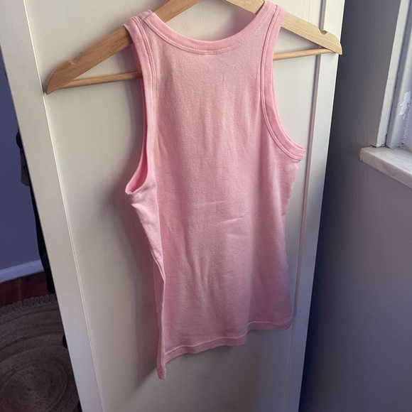 NWT Tommy Hilfiger Intimates Pink Racerback Tank-top with Silver Heart Stud Y2K - Picture 8 of 10